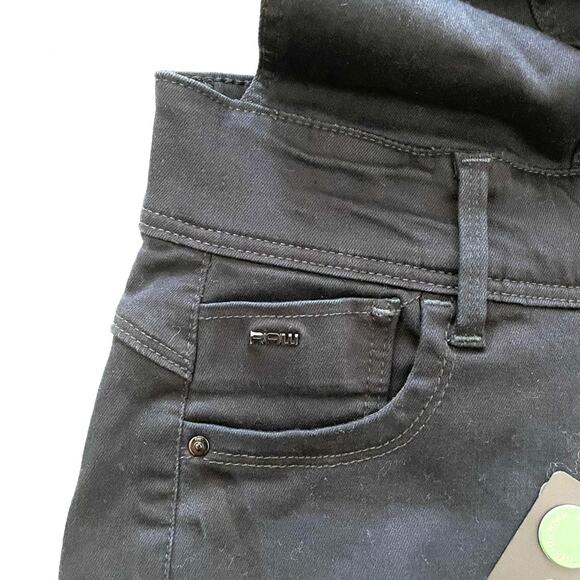 NWT G-STAR RAW Sz 25 x 29 Women’s LYNN HIGH WAIST SKINNY OVERALL JEANS Stretch - Picture 6 of 13
